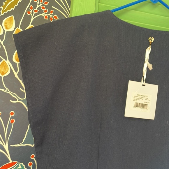 NWT Marie Oliver Navy Cotton Dress with Buttons - Picture 10 of 13